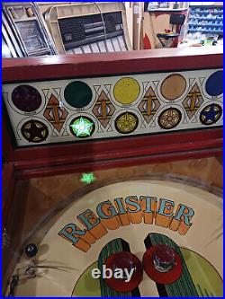 1930's pinball machine Gottlieb Register