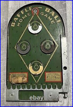 1930s Baffle Ball Home Pinball Machine New Old Stock Vintage Antique Gottlieb