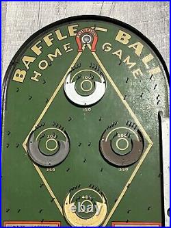 1930s Baffle Ball Home Pinball Machine New Old Stock Vintage Antique Gottlieb