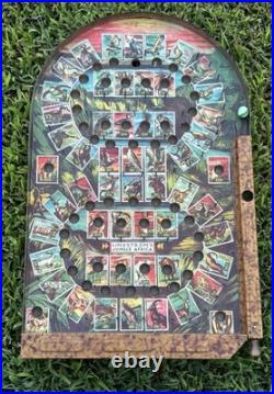1934 Lindstrom's Jungle Africa Bagatelle Tabletop Pinball Game VTG Tin Toy
