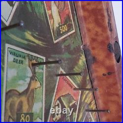 1934 Lindstrom's Jungle Africa Bagatelle Tabletop Toy Pinball Game Vintage