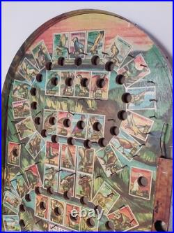 1934 Lindstrom's Jungle Africa Bagatelle Tabletop Toy Pinball Game Vintage