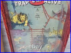 1936 Gotham Pressed Steel Trap-Em-Alive Table Top Pinball Game with Original Box