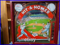 1940's Rare Hit A Homer penny Trade stimulator baseball Abco pinball game 1 cent