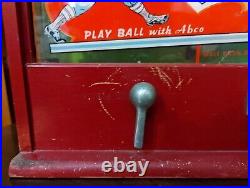 1940's Rare Hit A Homer penny Trade stimulator baseball Abco pinball game 1 cent