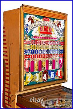 1947 Bally Jockey Club Special Horse Racing Arcade Pinball Machine Antique Vtg