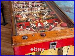 1947 Bally Jockey Club Special Horse Racing Arcade Pinball Machine Antique Vtg