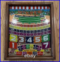 1950 Universal Winner Horse Race Pinball Backglass 26x31 Original Super Rare