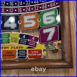 1950 Universal Winner Horse Race Pinball Backglass 26x31 Original Super Rare