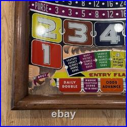 1950 Universal Winner Horse Race Pinball Backglass 26x31 Original Super Rare 1950 Universal Winner Horse Race Pinball Backglass 26x31 Original Super Rare