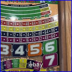1950 Universal Winner Horse Race Pinball Backglass 26x31 Original Super Rare
