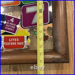 1950 Universal Winner Horse Race Pinball Backglass 26x31 Original Super Rare