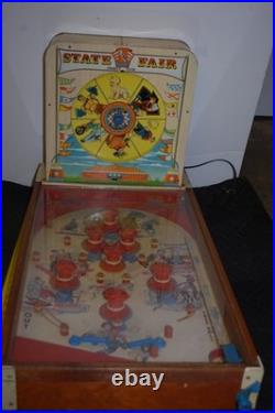 1950's State Fair Strength Tester Pinball Machine Superior Toy Co. Vintage