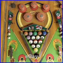 1952 Gottlieb Skill Pool Wood Rail Pinball Machine