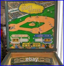 1958 BALLY's HEAVY HITTER Baseball Pinball Game. Bally Model 624