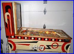 1958 Gottlieb Sunshine Woodrail Pinball Machine withBackbox Animation & NEW BKGLS