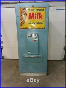 1958 Vendo Coke Milk Vending Machine Very Rare Nice Origional