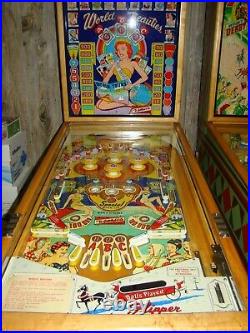 1959 Gottlibe WORLD BEAUTIES Pinball