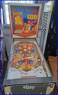 1960's BALLY GOLD RUSH PINBALL MACHINE NEEDS COIN MECH & MAYBE MORE