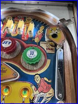 1962 King Pin Pinball Machine New Backglass Professional Techs Bowling Theme