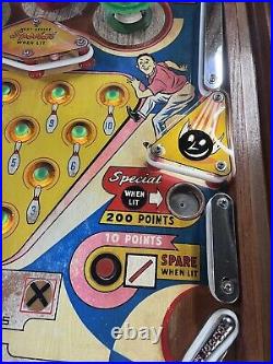 1962 King Pin Pinball Machine New Backglass Professional Techs Bowling Theme