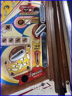 1962 King Pin Pinball Machine New Backglass Professional Techs Bowling Theme