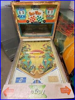 1963 RACE-WAY PINBALL Project Working Original Midway Raceway Rare Racing