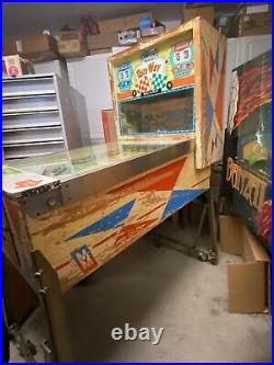 1963 RACE-WAY PINBALL Project Working Original Midway Raceway Rare Racing