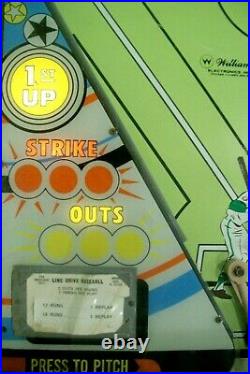 1972 Williams LINE DRIVE Baseball Machine Works Great! (Pick-Up in Indy)