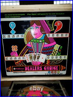 1974 Williams Dealers Choice Pinball Machine