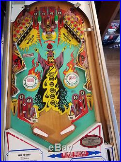1975 Gottlieb Abra Ca Dabra pinball machine vintage wedgehead EM
