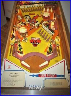 1975 Gottlieb Gold Strike Add-A-Ball (AAB) Wedgehead Pinball Machine A CLASSIC