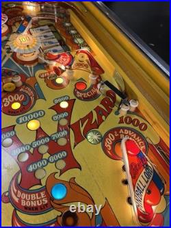 1975 Wizard Wizard! Pinball Machine Fully Refurbished The Who Tommy Daltry Leds