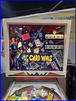 1976 Card Whiz Pinball Machine 9 Drop Targets Professional Techs Em Magic Cards