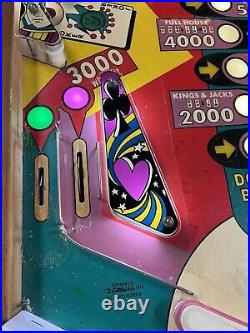 1976 Card Whiz Pinball Machine 9 Drop Targets Professional Techs Em Magic Cards