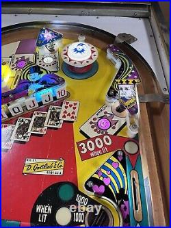 1976 Card Whiz Pinball Machine 9 Drop Targets Professional Techs Em Magic Cards