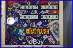 1976 Gottlieb Royal Flush 4 Player Pinball
