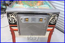 1977 Bally EIGHT BALL Pinball Machine- Fonzie Happy Days- Plays Great Read