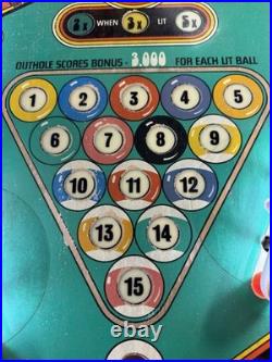 1977 Bally Eight Ball 8 Pinball Machine Prof Techs Plays Great Fonzie Happy Days