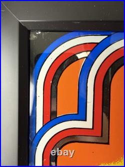 1977 Bally Evel Knievel Pinball Machine Original Collector Back Glass Framed
