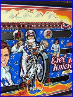 1977 Bally Evel Knievel Pinball Machine Original Collector Back Glass Framed