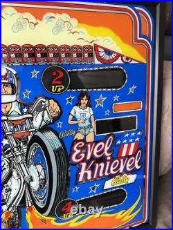 1977 Bally Evel Knievel Pinball Machine Original Collector Back Glass Framed