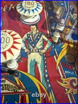 1977 Evil Knievel Pinball Machine, Good Condition