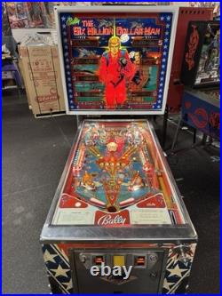 1978 Bally 6 Six Million Dollar Man Pinball Machine Prof Techs Plays Great Leds