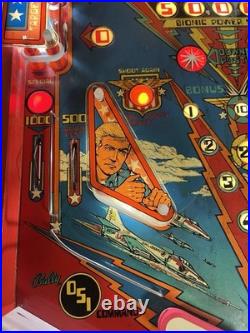 1978 Bally 6 Six Million Dollar Man Pinball Machine Prof Techs Plays Great Leds