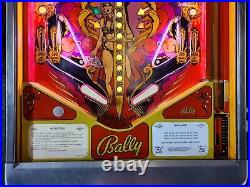 1978 Bally Mata Hari Pinball Machine Leds Professional Techs W Rare Backglass
