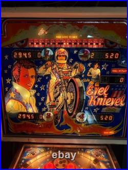 1978 Bally classic Evel Knievel pinball machine that has been fully refurbushed