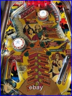 1978 Charlies Angels Pinball Machine Professional Techs Plays Great
