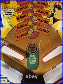 1978 Charlies Angels Pinball Machine Professional Techs Plays Great