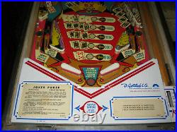 1978 Gottlieb Joker Poker Pinball Machine